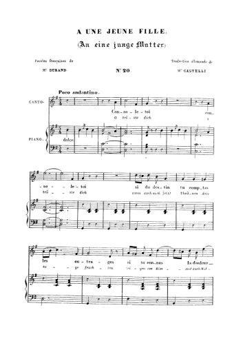 Giacomo Meyerbeer - A une jeune fille